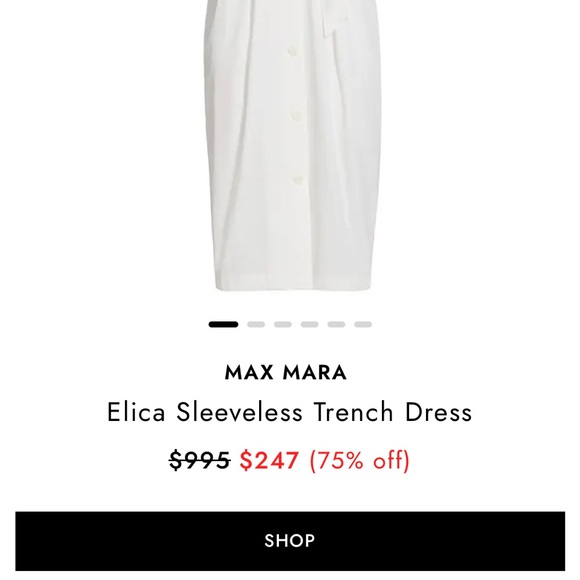Max Mara  Belted Sleeveless Elica Trench Dress - Picture 7 of 7